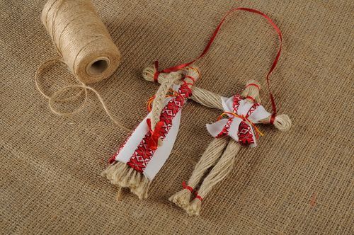 Bambola etnica di stoffa fatta a mano amuleto talismano slavo inseparabili - MADEheart.com