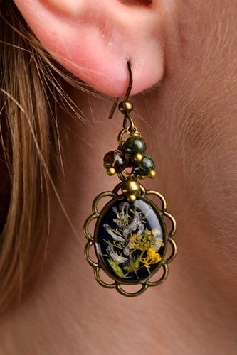 Handmade earrings with charms unusual beautiful earrings stylish jewelry - MADEheart.com