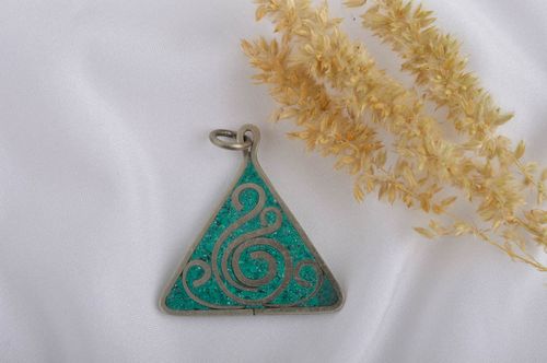 Metall Anhänger handgemachte Accessoire originell Geschenk für Freund bunt - MADEheart.com