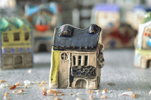 Estatueta de argila artesanal para colecção Café  - MADEheart.com