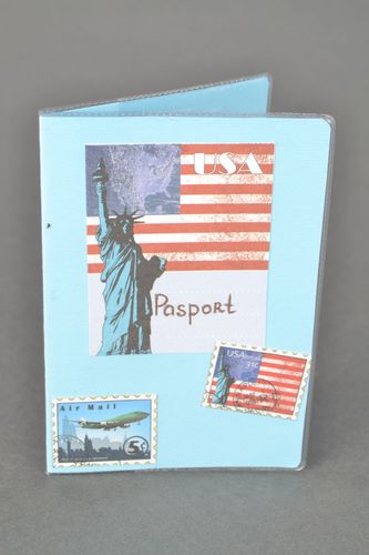 Обложка на паспорт скрапбукинг Статуя свободы - MADEheart.com