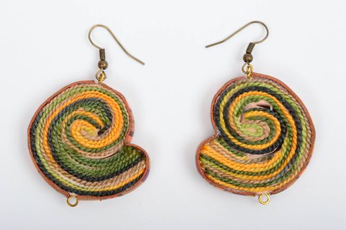 Pendientes de cerámica elegantes accesorio para mujeres regalo original - MADEheart.com