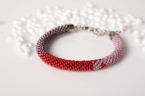 Handmade beautiful bracelet female beaded bracelet unusual jewelry gift - MADEheart.com