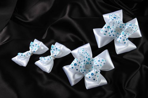 Handmade hair clips bows for hair 4 hair accessories gifts for girls cool gifts - MADEheart.com