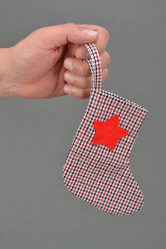 Pendente di stoffa fatto a mano stivale per regali decorazioni di casa - MADEheart.com