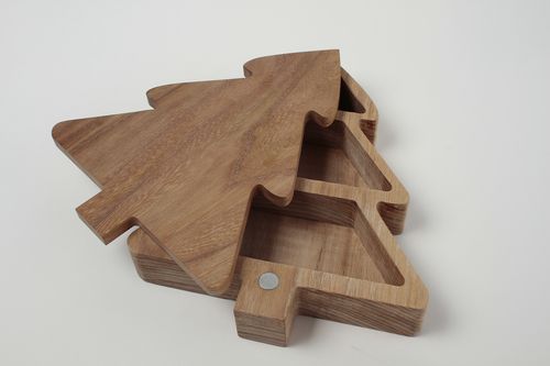 Boîte bijoux fait main Boîte compartiments à décorer bois brut Cadeau femme - MADEheart.com