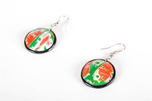 Large earrings made of polymer clay - MADEheart.com