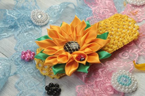 Handmade hair accessories floral headband kanzashi flowers cute headbands - MADEheart.com