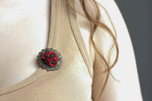 Large brooch Poppies - MADEheart.com