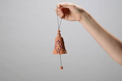 Cloche décorative décorée de fleurs violet  - MADEheart.com