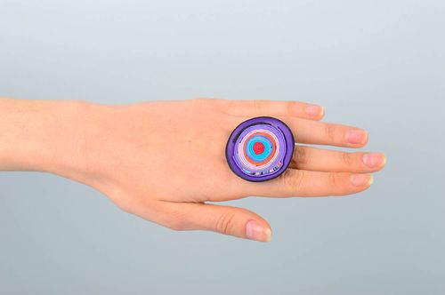 Кольцо ручной работы кольцо из кожи авторское стильное украшение из кожи - MADEheart.com