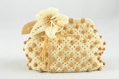 Handmade beauty bag with flower - MADEheart.com