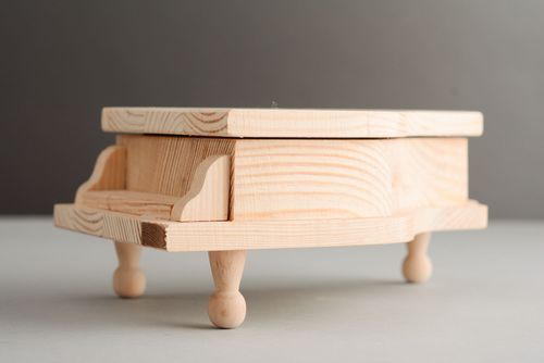 Caja de madera inacabada Piano de cola - MADEheart.com