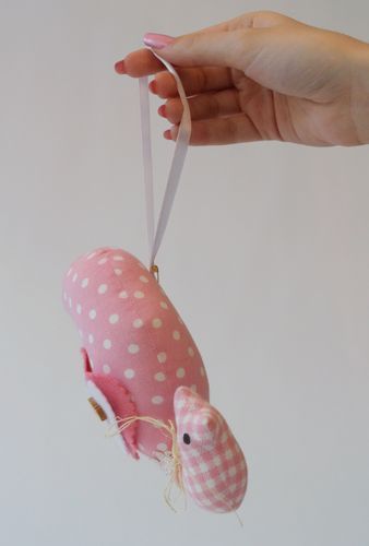 Giocattolo morbido fatto a mano pupazzo da bambini lumaca rosa simpatica - MADEheart.com