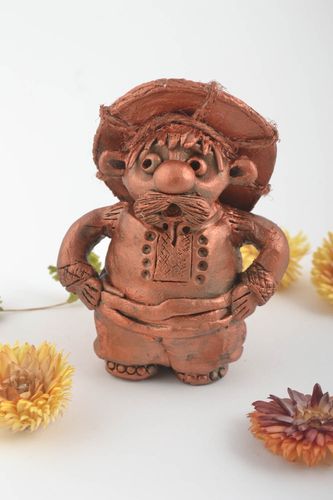 Figurine originale fait main Petite statuette homme en argile Déco intérieur - MADEheart.com