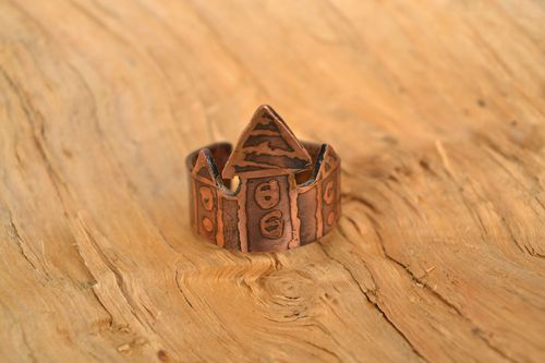 Copper ring Houses - MADEheart.com
