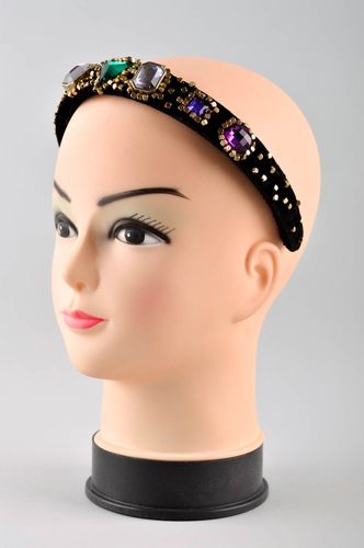 Обруч на голову ручной работы аксессуар для волос женский аксессуар с бисером - MADEheart.com