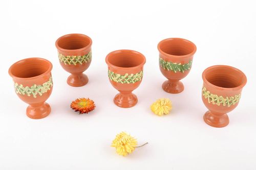 Bicchieri in ceramica fatti a mano tazze in ceramica prodotti di argilla 5 pz - MADEheart.com