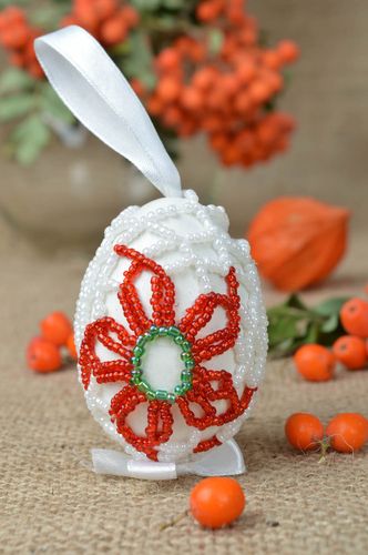Ostern Dekoration Handarbeit Deko Hänger Ostern Ei schön Deko Anhänger grell  - MADEheart.com