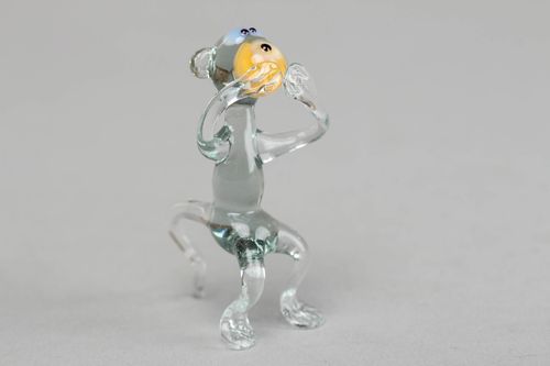 Figurine en verre au chalumeau originale en forme de singe - MADEheart.com