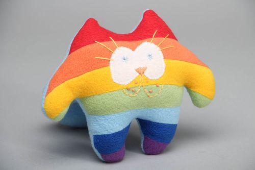Soft fleece toy Striped Cat - MADEheart.com