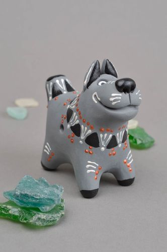 Свистулька из глины керамическая свистулька глиняная игрушка собачка красивая - MADEheart.com