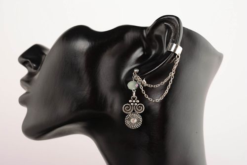 Metal cuff earrings Scythian Patterns - MADEheart.com