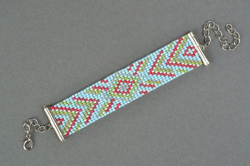 Handmade Armband aus Glasperlen im Ethno Stil  - MADEheart.com