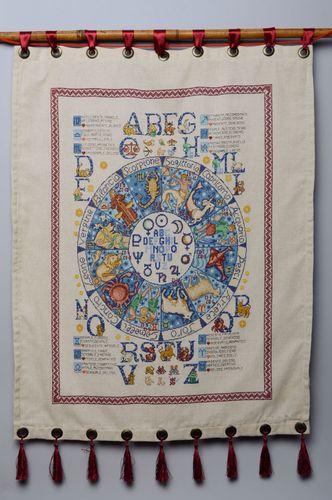Embroidered panel picture Zodiac - MADEheart.com