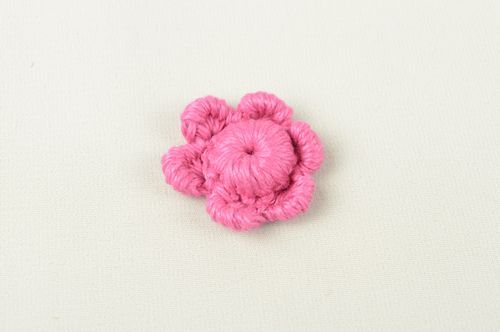 Handmade stylish brooch unusual crocheted fittings unusual jewelry blank - MADEheart.com