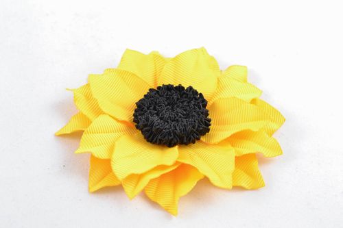 Fleur pour cheveux faite main Tournesol - MADEheart.com