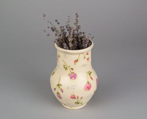 5 inches ceramic handmade arctic style vase décor 0,5 lb - MADEheart.com