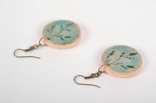 Ceramic painted earrings - MADEheart.com