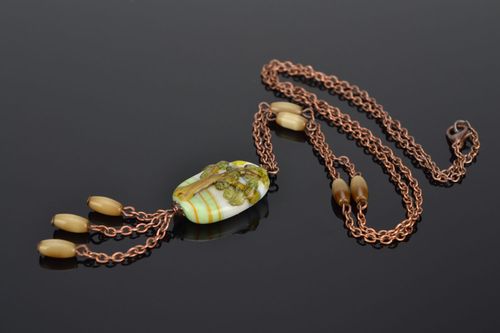 Lampwork glass pendant - MADEheart.com