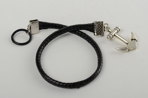 Браслет ручной работы браслет из шнурка плетеный браслет с подвеской стильный - MADEheart.com
