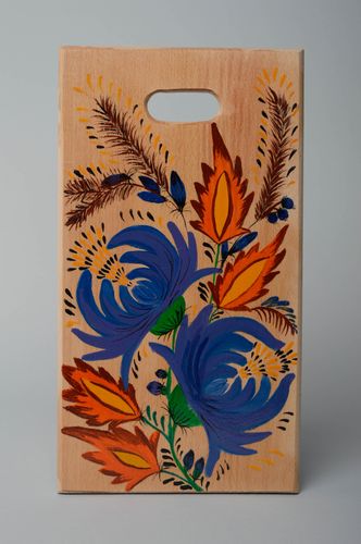 Tagliere di legno fatto a mano con pittura bellissima utensili da cucina - MADEheart.com