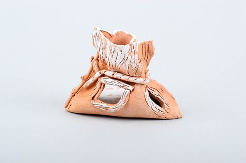 Origineller Deko Kerzenhalter handmade Haus Deko Kerzenhalter aus Ton Sack - MADEheart.com