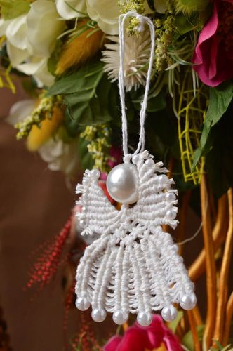 Decorative pendant crocheted toy Christmas toys Christmas accessory unusual gift - MADEheart.com