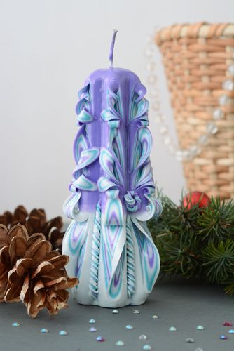 Large carved candle - MADEheart.com