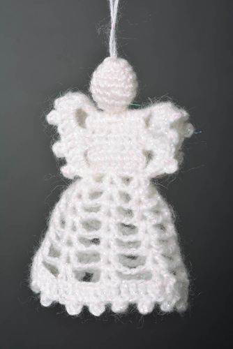 Handmade toy unusual angel for New Year decor crocheted toy for New Year - MADEheart.com