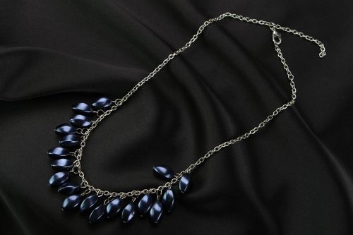Necklace with beads on a chain - MADEheart.com