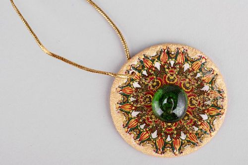 Ceramic pendant Mandala of health and wellbeing - MADEheart.com