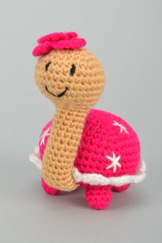 Handmade soft crochet toy Turtle - MADEheart.com