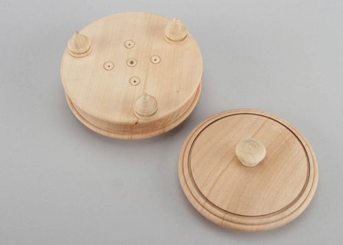Round wooden blank box - MADEheart.com