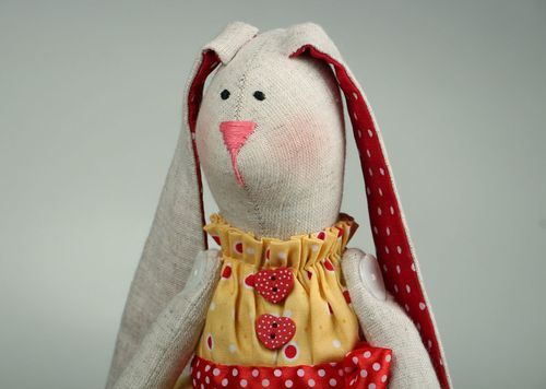 Rabbit doll hand work - MADEheart.com