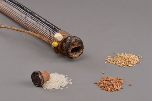 Ethnic rainstick handmade musical instruments souvenir gift for musician - MADEheart.com