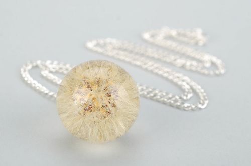 Pendant with dried flower Dandelion - MADEheart.com