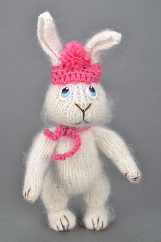 Hand crocheted soft toy White Rabbit - MADEheart.com