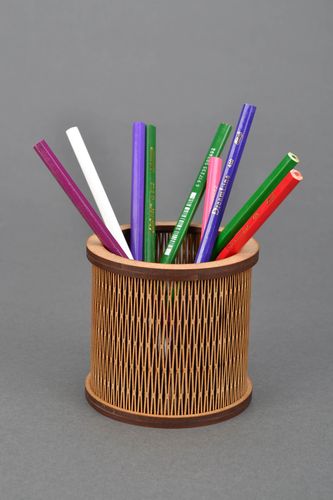 Pot à crayons à décorer en MDF fait main  - MADEheart.com