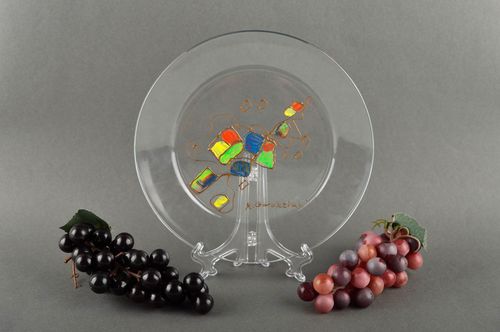 Plato de vidrio hecho a mano decorativo utensilio de cocina  menaje del hogar - MADEheart.com